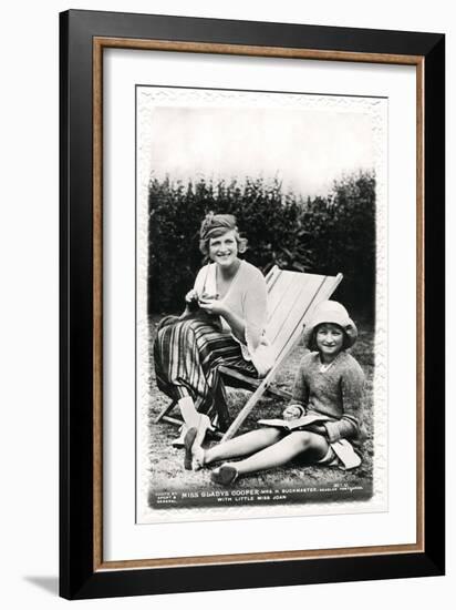 Gladys Cooper (1888-197), English Actress, with Her Daughter Joan, Early 20th Century-Sport & General-Framed Giclee Print