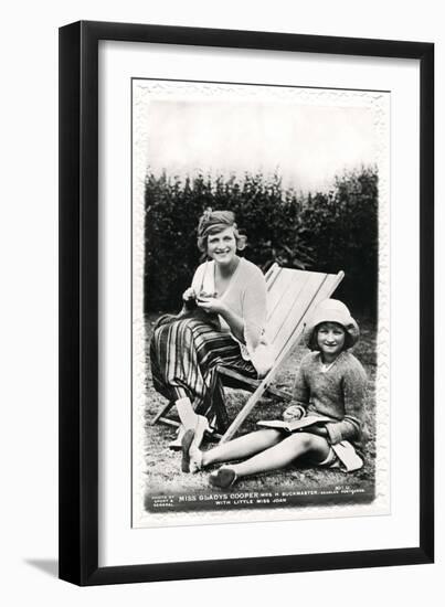 Gladys Cooper (1888-197), English Actress, with Her Daughter Joan, Early 20th Century-Sport & General-Framed Giclee Print