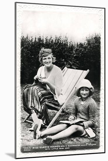 Gladys Cooper (1888-197), English Actress, with Her Daughter Joan, Early 20th Century-Sport & General-Mounted Giclee Print