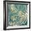 Glam Leaves Teal 4-Urban Epiphany-Framed Art Print