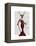 Glamour Deer in Marsala-Fab Funky-Framed Stretched Canvas