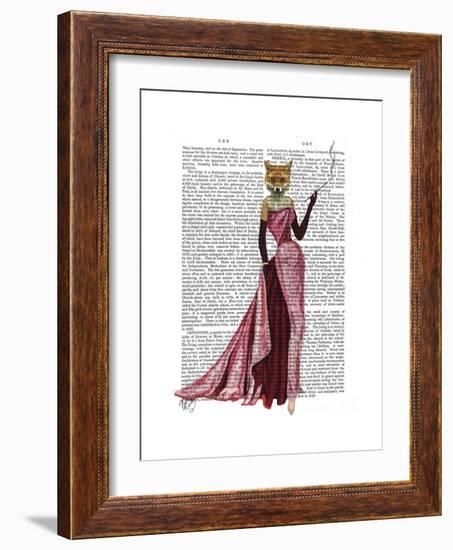 Glamour Fox in Pink-Fab Funky-Framed Premium Giclee Print