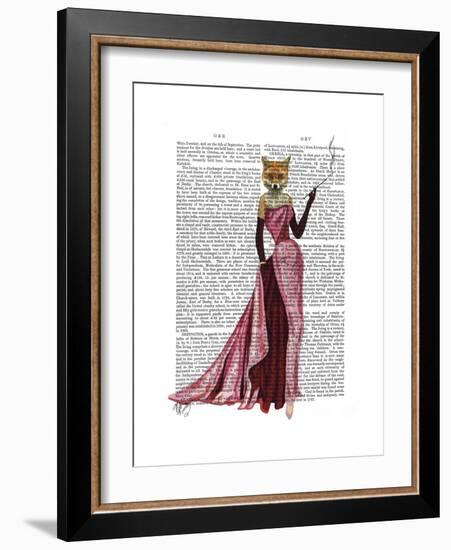 Glamour Fox in Pink-Fab Funky-Framed Premium Giclee Print