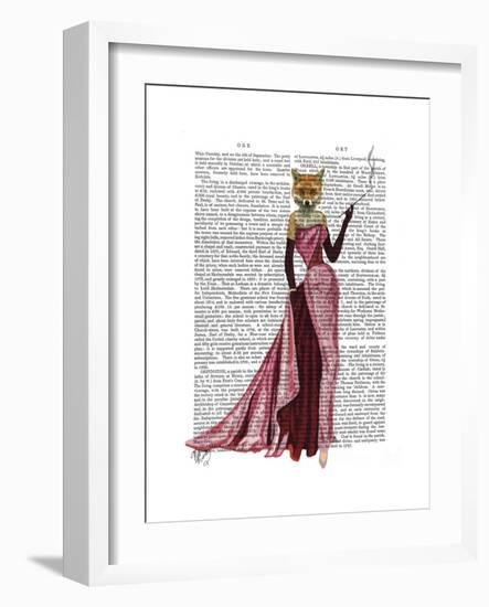 Glamour Fox in Pink-Fab Funky-Framed Premium Giclee Print