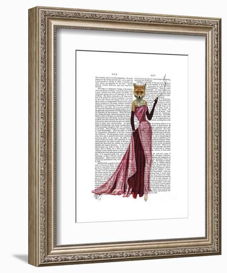 Glamour Fox in Pink-Fab Funky-Framed Art Print