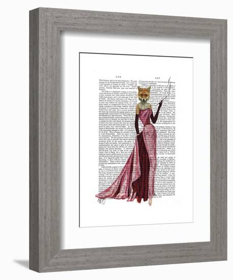 Glamour Fox in Pink-Fab Funky-Framed Art Print