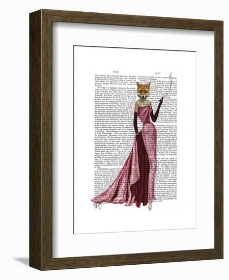 Glamour Fox in Pink-Fab Funky-Framed Art Print