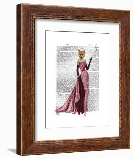 Glamour Fox in Pink-Fab Funky-Framed Art Print