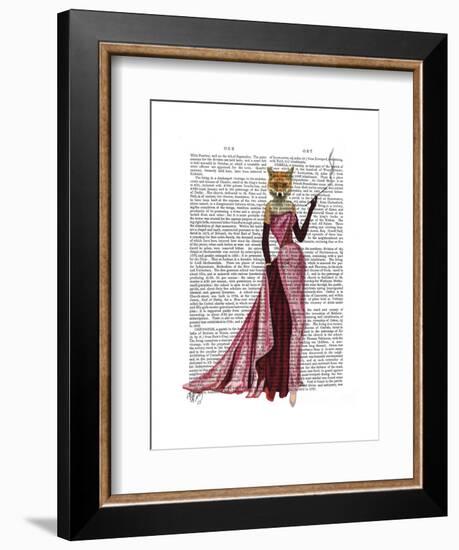 Glamour Fox in Pink-Fab Funky-Framed Art Print