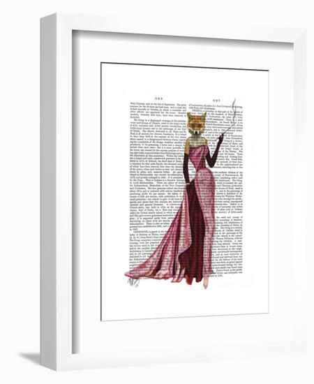 Glamour Fox in Pink-Fab Funky-Framed Art Print