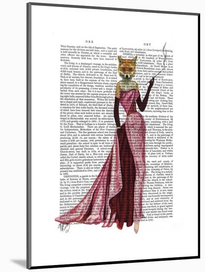 Glamour Fox in Pink-Fab Funky-Mounted Art Print