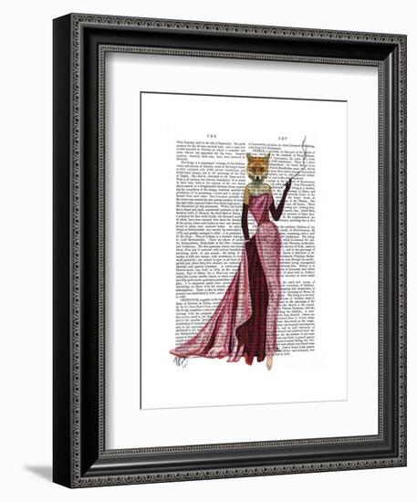 Glamour Fox in Pink-Fab Funky-Framed Art Print