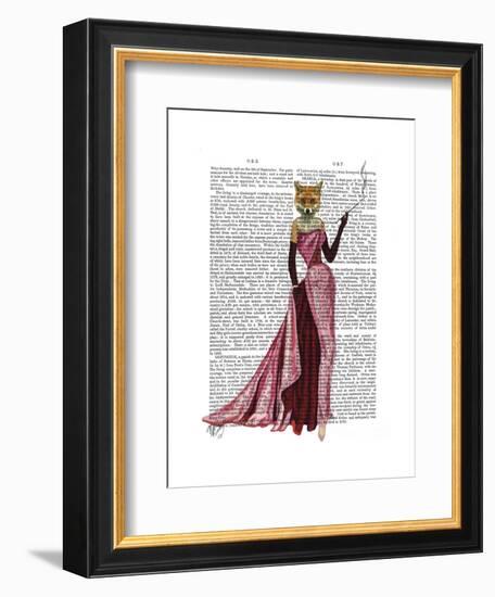 Glamour Fox in Pink-Fab Funky-Framed Art Print