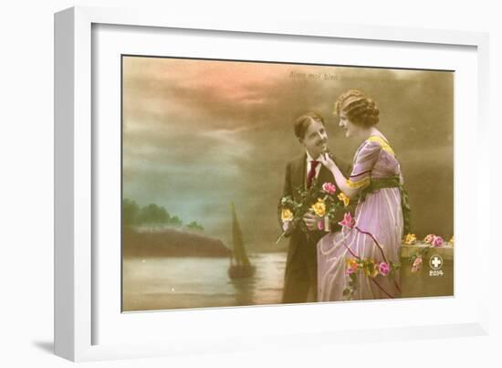 Glamour Postcard-English Photographer-Framed Giclee Print