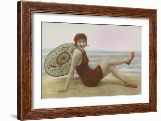 Glamour Postcard-English Photographer-Framed Giclee Print