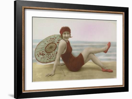 Glamour Postcard-English Photographer-Framed Giclee Print