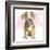 Glamour Pups IX on Pink-Beth Grove-Framed Art Print