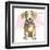 Glamour Pups IX on Pink-Beth Grove-Framed Art Print
