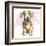 Glamour Pups IX on Pink-Beth Grove-Framed Art Print