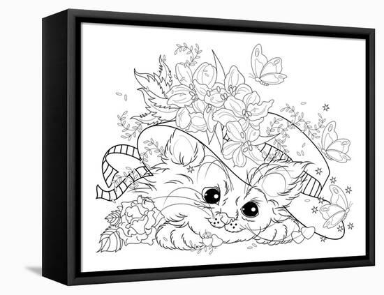 Glamour Puss Lineart-Karen Middleton-Framed Premier Image Canvas