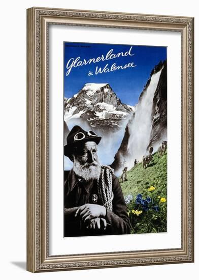 Glarnerland & Walensee-Herbert Matter-Framed Art Print