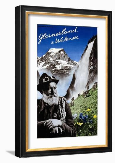 Glarnerland & Walensee-Herbert Matter-Framed Art Print