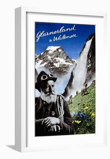 Glarnerland & Walensee-Herbert Matter-Framed Art Print