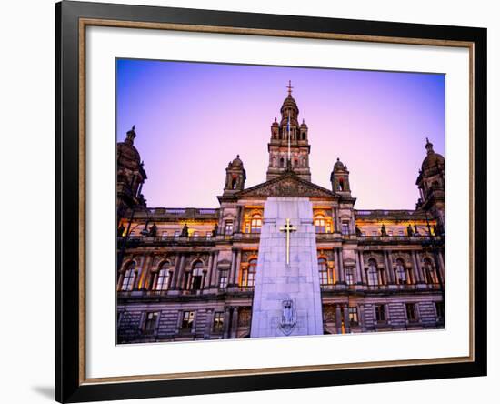 Glasgow City Chambers at Sunset, Glasgow, Scotland, United Kingdom, Europe-Jim Nix-Framed Photographic Print