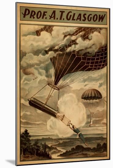 Glasgow Hot Air Balloon Circus Theatre Poster-Lantern Press-Mounted Art Print