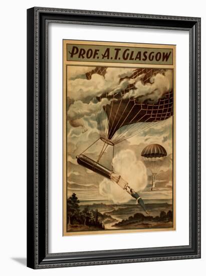 Glasgow Hot Air Balloon Circus Theatre Poster-Lantern Press-Framed Art Print