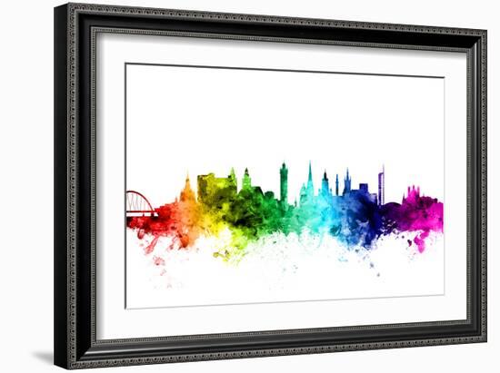 Glasgow Scotland Skyline-Michael Tompsett-Framed Art Print