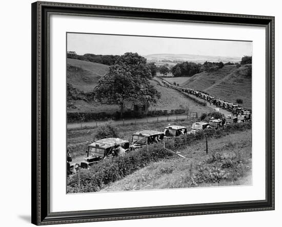 Glasgow Taxis Taking Children from Mearnskirk Hospital on Their Annual Outing to Troon, 1955-null-Framed Photographic Print