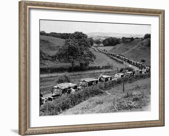 Glasgow Taxis Taking Children from Mearnskirk Hospital on Their Annual Outing to Troon, 1955--Framed Photographic Print