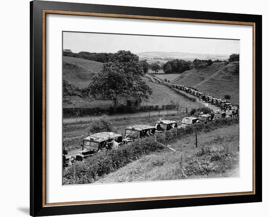 Glasgow Taxis Taking Children from Mearnskirk Hospital on Their Annual Outing to Troon, 1955-null-Framed Photographic Print