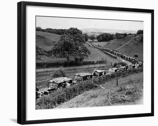 Glasgow Taxis Taking Children from Mearnskirk Hospital on Their Annual Outing to Troon, 1955-null-Framed Photographic Print