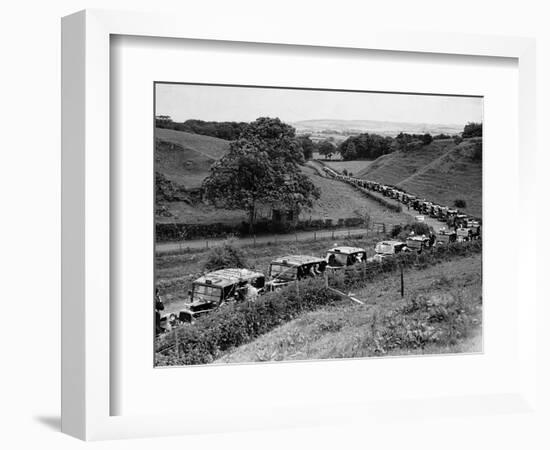 Glasgow Taxis Taking Children from Mearnskirk Hospital on Their Annual Outing to Troon, 1955-null-Framed Photographic Print