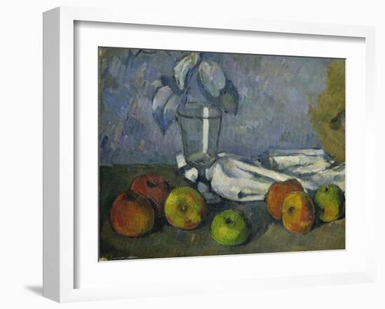 Glass and Apples (Verre Et Pommes), 1879-82-Paul Cézanne-Framed Giclee Print