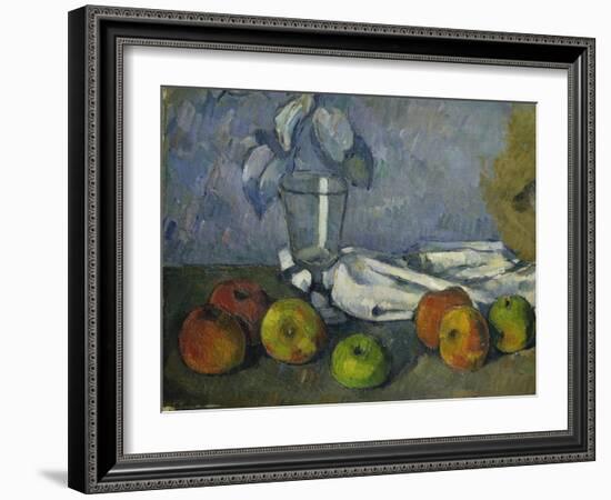 Glass and Apples (Verre Et Pommes), 1879-82-Paul Cézanne-Framed Giclee Print