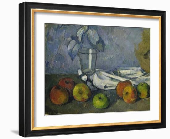 Glass and Apples (Verre Et Pommes), 1879-82-Paul Cézanne-Framed Giclee Print