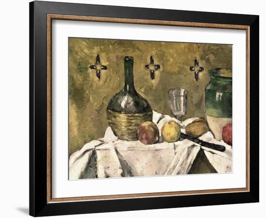 Glass and Fruit Flask-Paul Cézanne-Framed Giclee Print