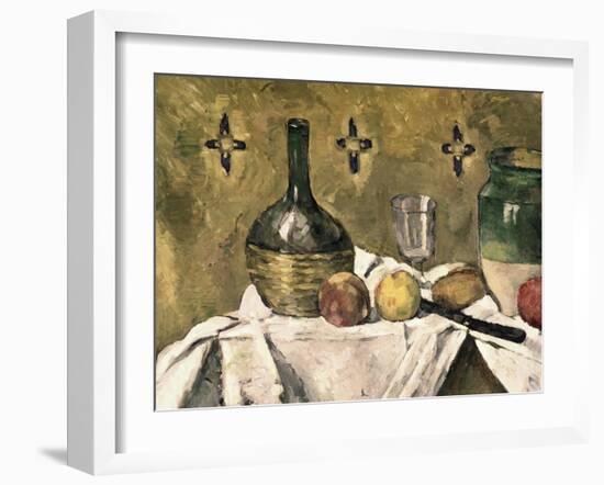 Glass and Fruit Flask-Paul Cézanne-Framed Giclee Print