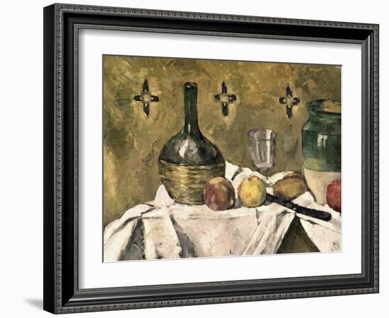 Glass and Fruit Flask-Paul Cézanne-Framed Giclee Print