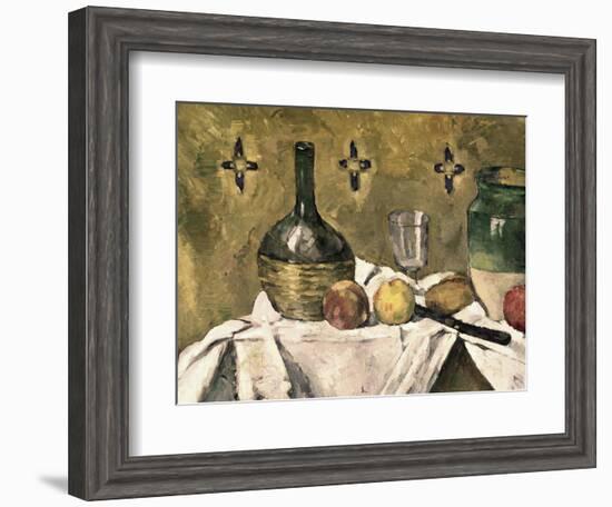 Glass and Fruit Flask-Paul Cézanne-Framed Giclee Print