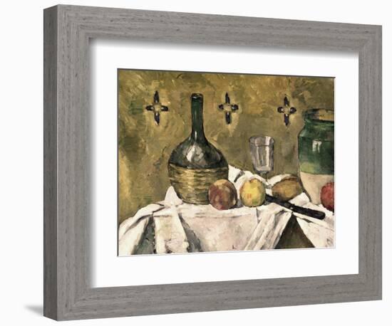 Glass and Fruit Flask-Paul Cézanne-Framed Giclee Print