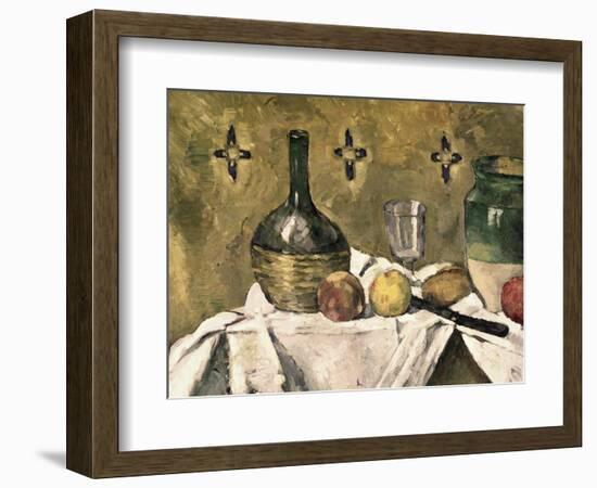 Glass and Fruit Flask-Paul Cézanne-Framed Giclee Print