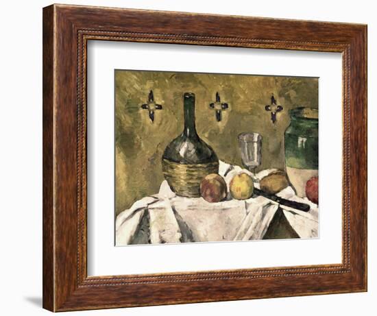 Glass and Fruit Flask-Paul Cézanne-Framed Giclee Print