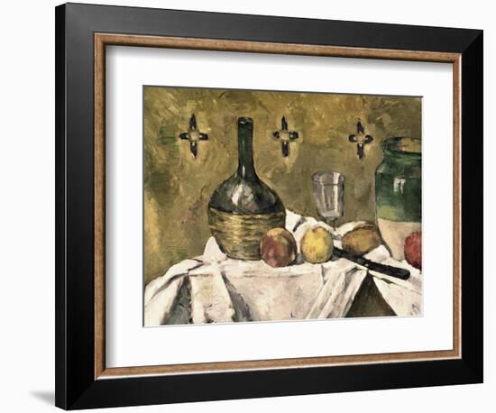 Glass and Fruit Flask-Paul Cézanne-Framed Giclee Print