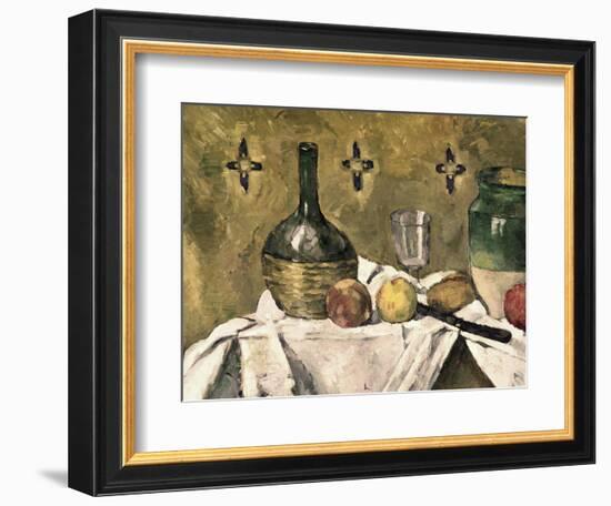 Glass and Fruit Flask-Paul Cézanne-Framed Giclee Print