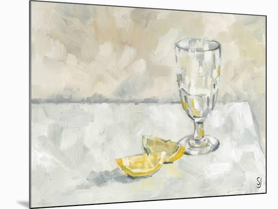 Glass and Two Lemon Segments-Steven Johnson-Mounted Art Print