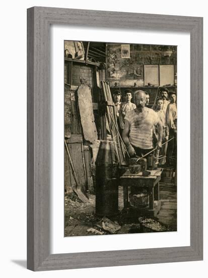 Glass Blower, Montreuil, Postcard-null-Framed Photographic Print